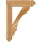 Ekena Millwork Olympic Arts and Crafts Rough Sawn Bracket w/ Offset Brace, Western Red Cedar, 6"W x 20"D x 28"H BKT0604X20X28OLY03RWR - alternate 4